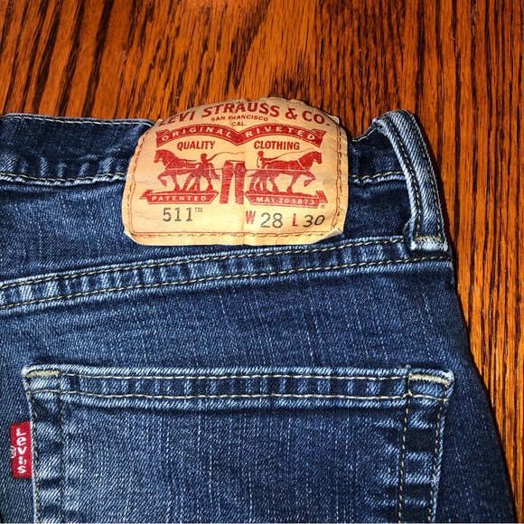 LEVIS MENS SIZE 28x30 511 JEANS. REALLY GREAT WASH NO FRAYING - Picture 6 of 9